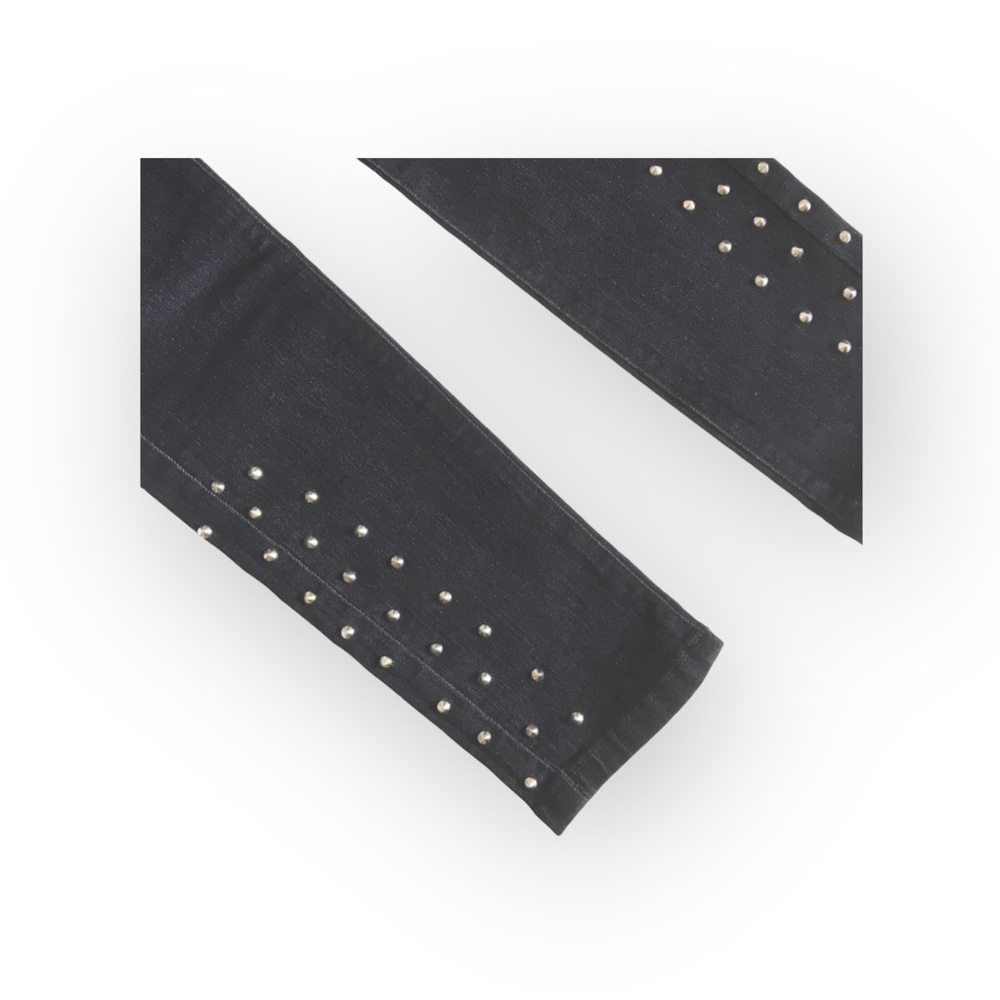 new LF Carmar ★ Stovepipe Studded Skinny Jean Jeans ★ Deep Dark Blue Denim ★ 24 - Picture 8 of 16